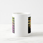 Neon Glitch Abstracte kunst Poster Print Koffiemok (Center)