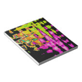 Neon Glitch Abstracte kunst Poster Print Notitieblok (Schuin)