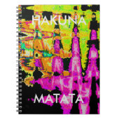 Neon Glitch Abstracte kunst Poster Print Notitieboek (Voorkant)