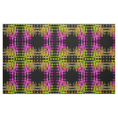 Neon Glitch Abstracte kunst Poster Print Stof (Fat Quarter)
