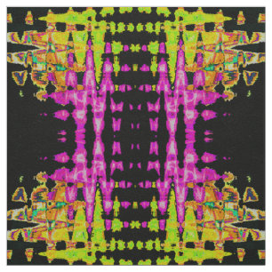 Neon Glitch Abstracte kunst Poster Print Stof