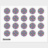 Neon Glitch Art Esthetische Vinyl Sticker (Vel)