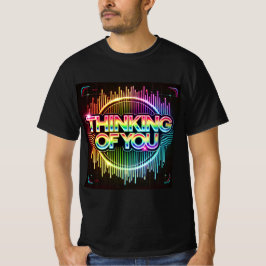 Neon Glitch denkt aan jou Mannen Tshirt