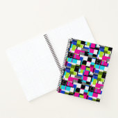 Neon Glitch Esthetisch Notitieboek (Binnen)