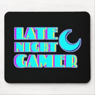 Neon Glitch Gamer Muismat Synthwave PC Setup