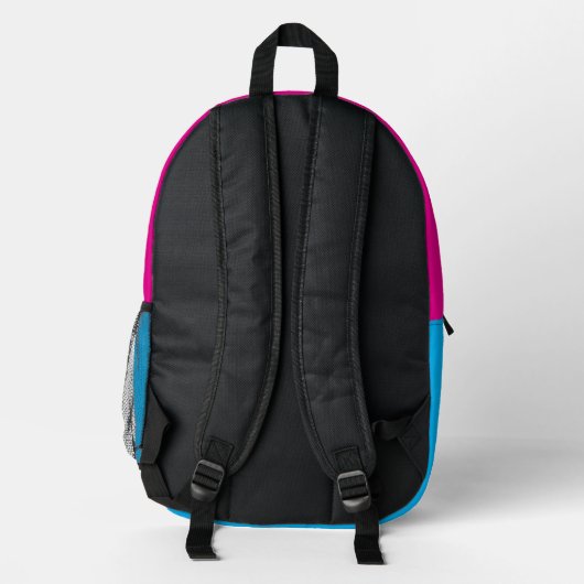 Neon Glitch Geometric Aesthetic Backpack Bedrukte Rugzak (Achterkant)