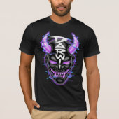 "Neon Glitch Oni Masker - DARW" T-shirt (Voorkant)