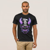 "Neon Glitch Oni Masker - DARW" T-shirt (Voorkant volledig)