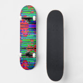 Neon Glitch Stripe Skateboard (Voorkant)