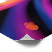 Neon Glitter Bloemmotief Poster (Hoek)
