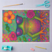 Neon Glitter Kikker Decoupage Papier – Candycore K (Craft)