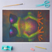 Neon Glitter Kikker in tinten – Decoupage Papier | (Craft)