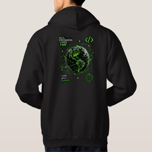 Neon Globe Toekomstcode Hoodie (Achterkant)