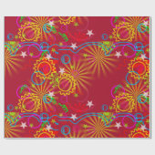 Neon, gloed in de Donker, Starburst, Swirls, party Cadeaupapier (Vlak)