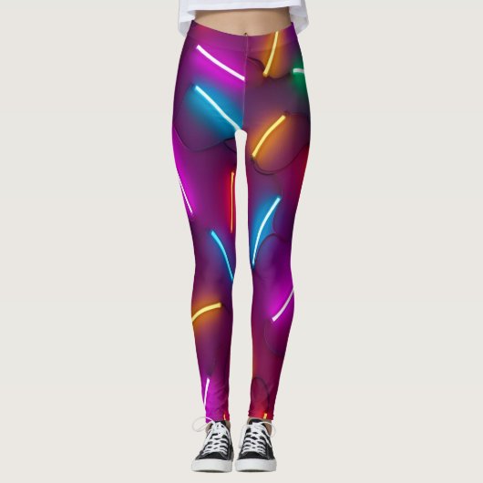 Neon Gloed Leggings (Voorkant)