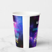 Neon gloed modern tiener verjaardagsfeestje papieren bekers (Rechts)