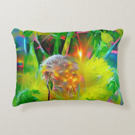 Neon gloed paardenbloemen in Dream Garden Accent Kussen