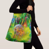 Neon gloed paardenbloemen in Dream Garden Crossbody Tas (Dichtbij)