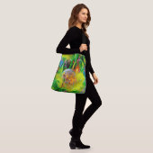 Neon gloed paardenbloemen in Dream Garden Crossbody Tas (Op model)