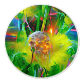 Neon gloed paardenbloemen in Dream Garden Keramische Knop