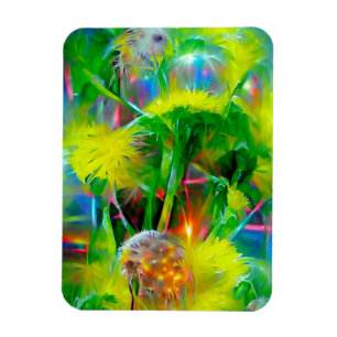 Neon gloed paardenbloemen in Dream Garden Magneet
