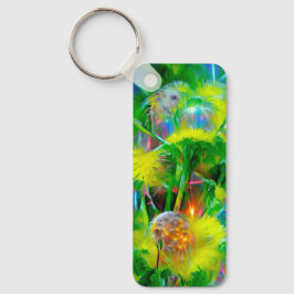 Neon gloed paardenbloemen in Dream Garden Sleutelhanger