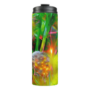 Neon gloed paardenbloemen in Dream Garden Thermosbeker
