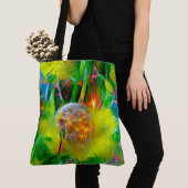 Neon gloed paardenbloemen in Dream Garden Tote Bag (Dichtbij)