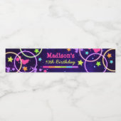 Neon gloed partij waterfles wikkelt flesetiketten etiket (Enkel label)