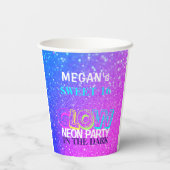 Neon gloed Sweet Zestien verjaardagsfeestje Papieren Bekers (Achterkant)