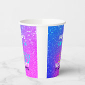 Neon gloed Sweet Zestien verjaardagsfeestje Papieren Bekers (Links)