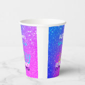 Neon gloed Sweet Zestien verjaardagsfeestje Papieren Bekers (Rechts)