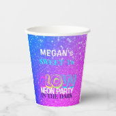 Neon gloed Sweet Zestien verjaardagsfeestje Papieren Bekers (Voorkant)
