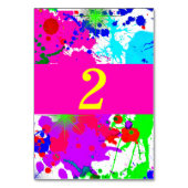 Neon gloed, verfspatten, aangepast kaart (Voorkant)