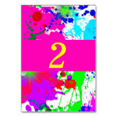 Neon Gloed, Verfspatten, Op Maat Kaart (Achterkant)