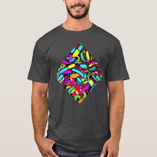 Neon Gloed Vintage Retro Stijl jongen T-shirt (Voorkant)