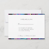 Neon Gloei, Golvende Lintjes RSVP Kaartje (Achterkant)