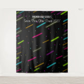 Neon Gloei in het Donker Prom Dans Achtergrond Wandkleed (Voorkant)