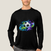 Neon Gloeiende Abstracte Voetbal Tri-Blend Shirt (Voorkant volledig)