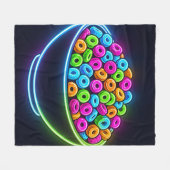 Neon Gloeiende Cereal Bowl Fleece Deken (Voorkant (Horizontaal))