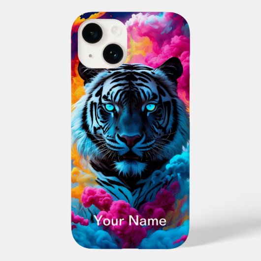 Neon Gloeiende Tijger mystiek en etherisch Case-Mate iPhone Case (Achterkant)