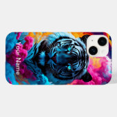 Neon Gloeiende Tijger mystiek en etherisch Case-Mate iPhone Case (Achterkant (horizontaal))
