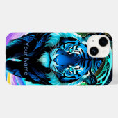 Neon Gloeiende Tijger mystiek en etherisch Case-Mate iPhone Case (Achterkant (horizontaal))