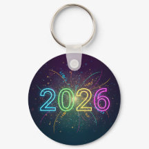 Neon Glow 2026 Fireworks Celebration Double-Sided