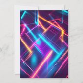 neon Glow arcade pistool Laser Label 13e Verjaarda Kaart (Achterkant)