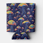 Neon Glow Bioluminescentie Paddestoel - Retro Comi Blikjeskoeler (Voorkant)