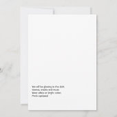 Neon Glow Birthday Party Invitation Kaart (Achterkant)