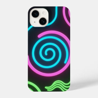 Neon Glow Black Phone Case iPhone 14 Hoesje