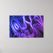 Neon Glow blue en paarse Cyberpunk lines Canvas Afdruk (Voorkant)