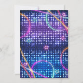 Neon Glow Bowling Birthday Invitation Kaart (Achterkant)